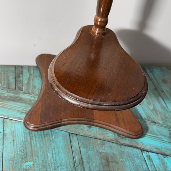 VTG Plant Stand 4 Tier Wood Spindle Display Pedestal Rotating Shelves Midcentury - Picture 7 of 8